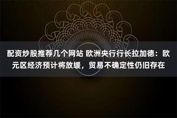 配资炒股推荐几个网站 欧洲央行行长拉加德：欧元区经济预计将放缓，贸易不确定性仍旧存在