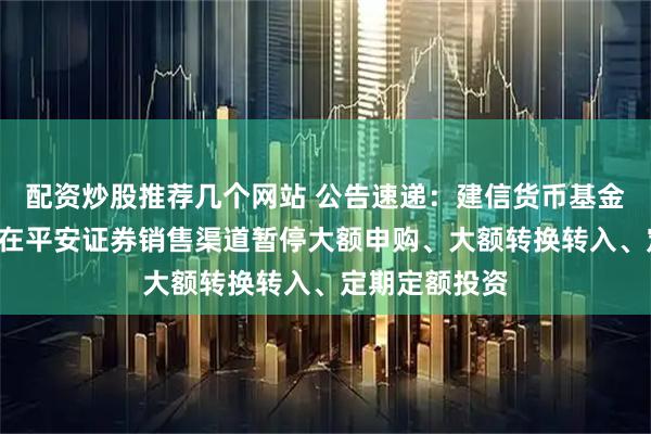 配资炒股推荐几个网站 公告速递：建信货币基金B类基金份额在平安证券销售渠道暂停大额申购、大额转换转入、定期定额投资